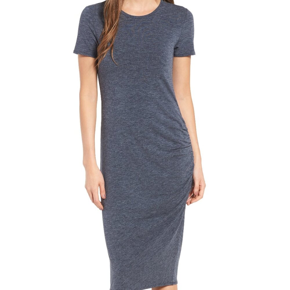 TREASURE & BOND SIDE RUCHED BODY-CON DRESS